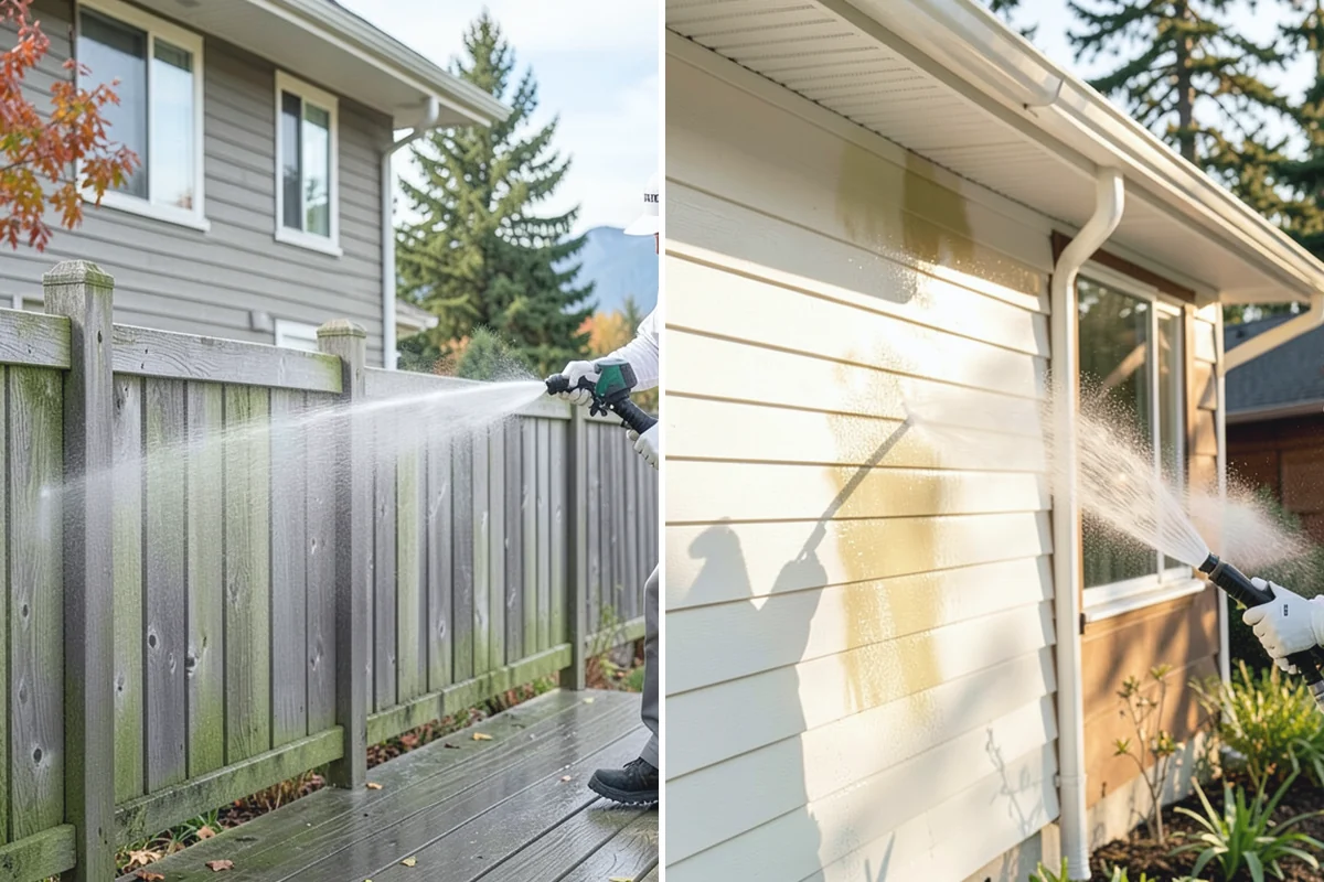 Fence Sealing in Redmond, King County, WA - Wash the fence and remove mildew, algae, and loose fibers