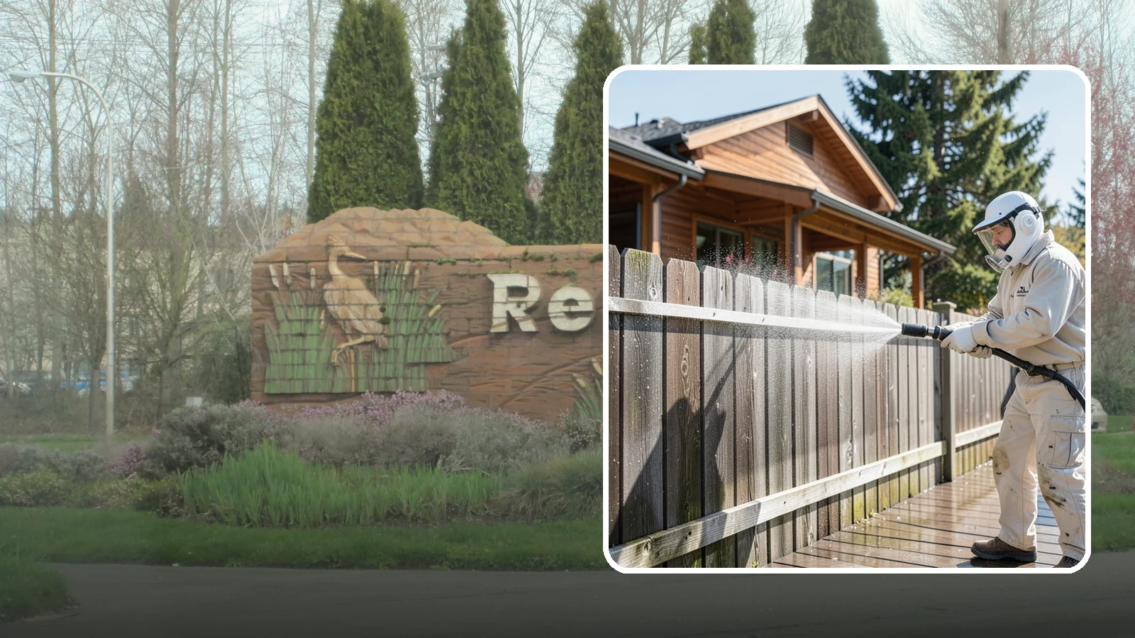 Fence Sealing in Renton, King County, WA - Clear water-repellent sealing for wood fences that fends off the rot, graying, and moss our damp climate encourages.
