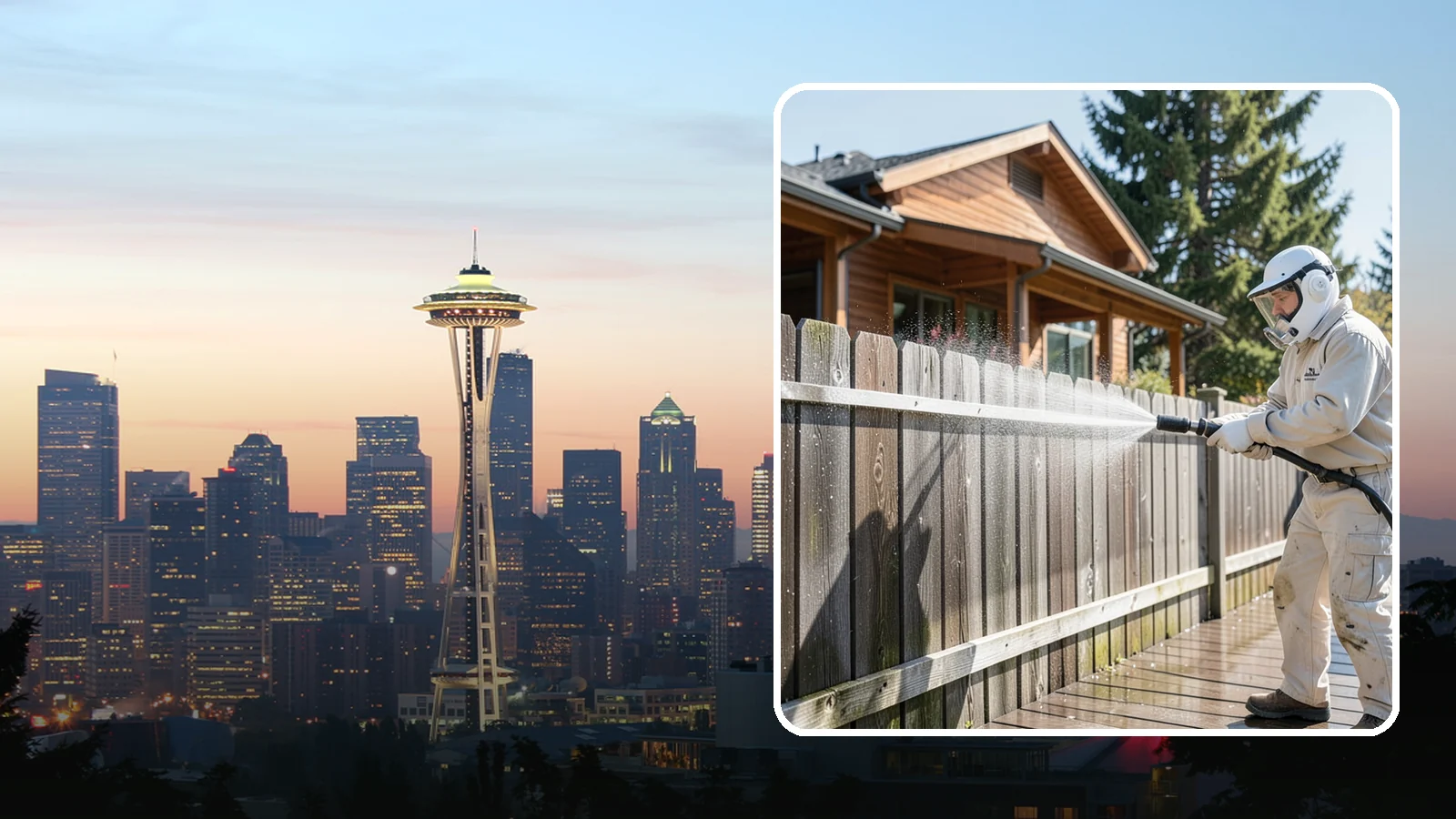 Fence Sealing in Seattle, King County, WA - Clear water-repellent sealing for wood fences that fends off the rot, graying, and moss our damp climate encourages.