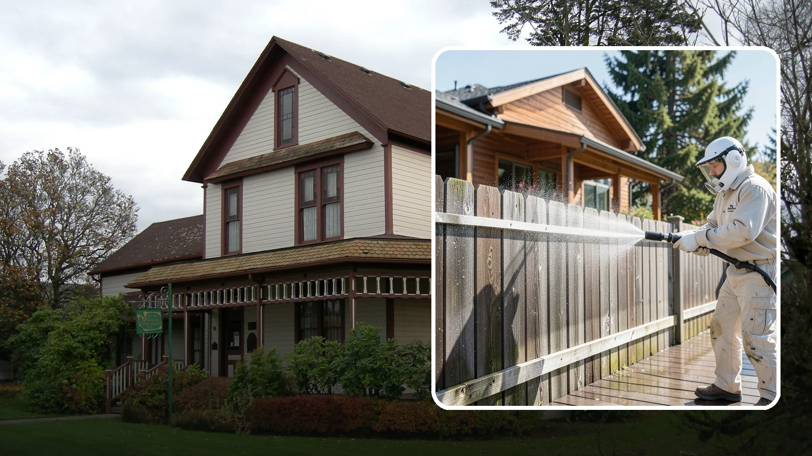 Fence Sealing in Sumner, Pierce County, WA - Clear water-repellent sealing for wood fences that fends off the rot, graying, and moss our damp climate encourages.
