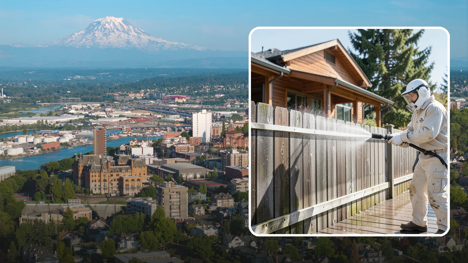 Fence Sealing in Tacoma, Pierce County, WA - Clear water-repellent sealing for wood fences that fends off the rot, graying, and moss our damp climate encourages.