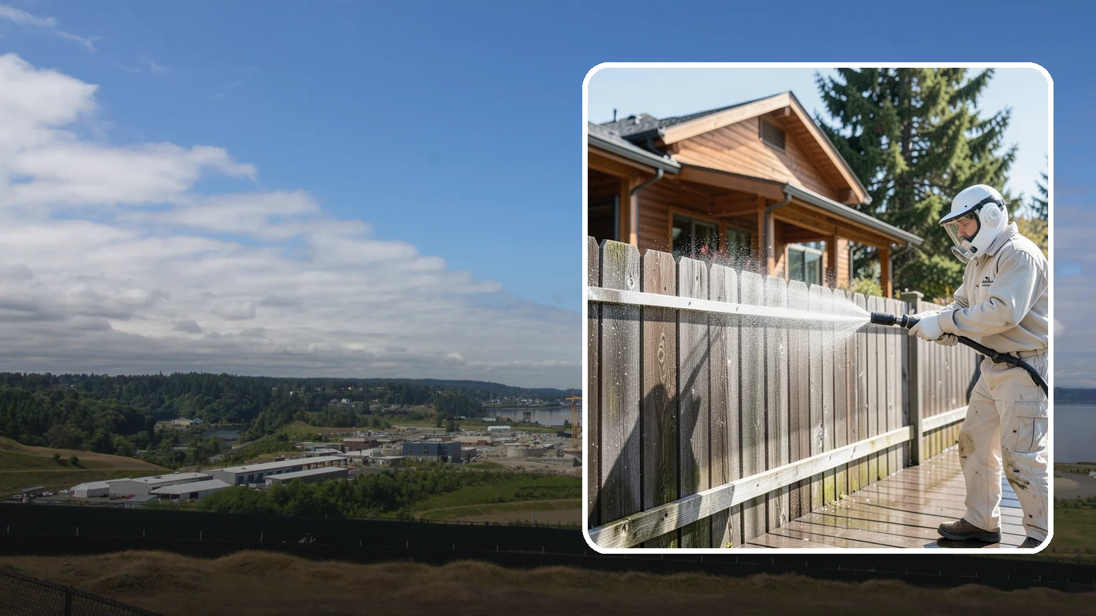 Fence Sealing in University Place, Pierce County, WA - Clear water-repellent sealing for wood fences that fends off the rot, graying, and moss our damp climate encourages.