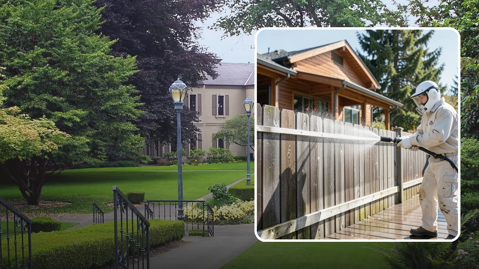 Fence Sealing in Woodinville, King County, WA - Clear water-repellent sealing for wood fences that fends off the rot, graying, and moss our damp climate encourages.
