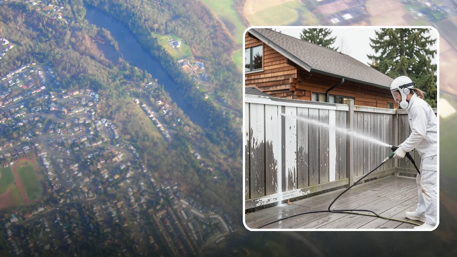 Fence Stain Stripping in Algona, King County, WA - Stripping of failing, peeling fence stain so the wood is ready for a clean, even recoat.