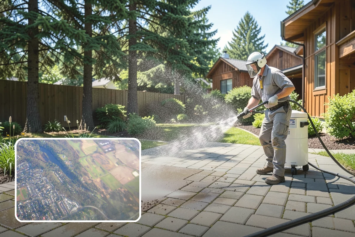 Fence Stain Stripping in Algona, King County, WA - Removes peeling and blotchy old stain down to bare wood