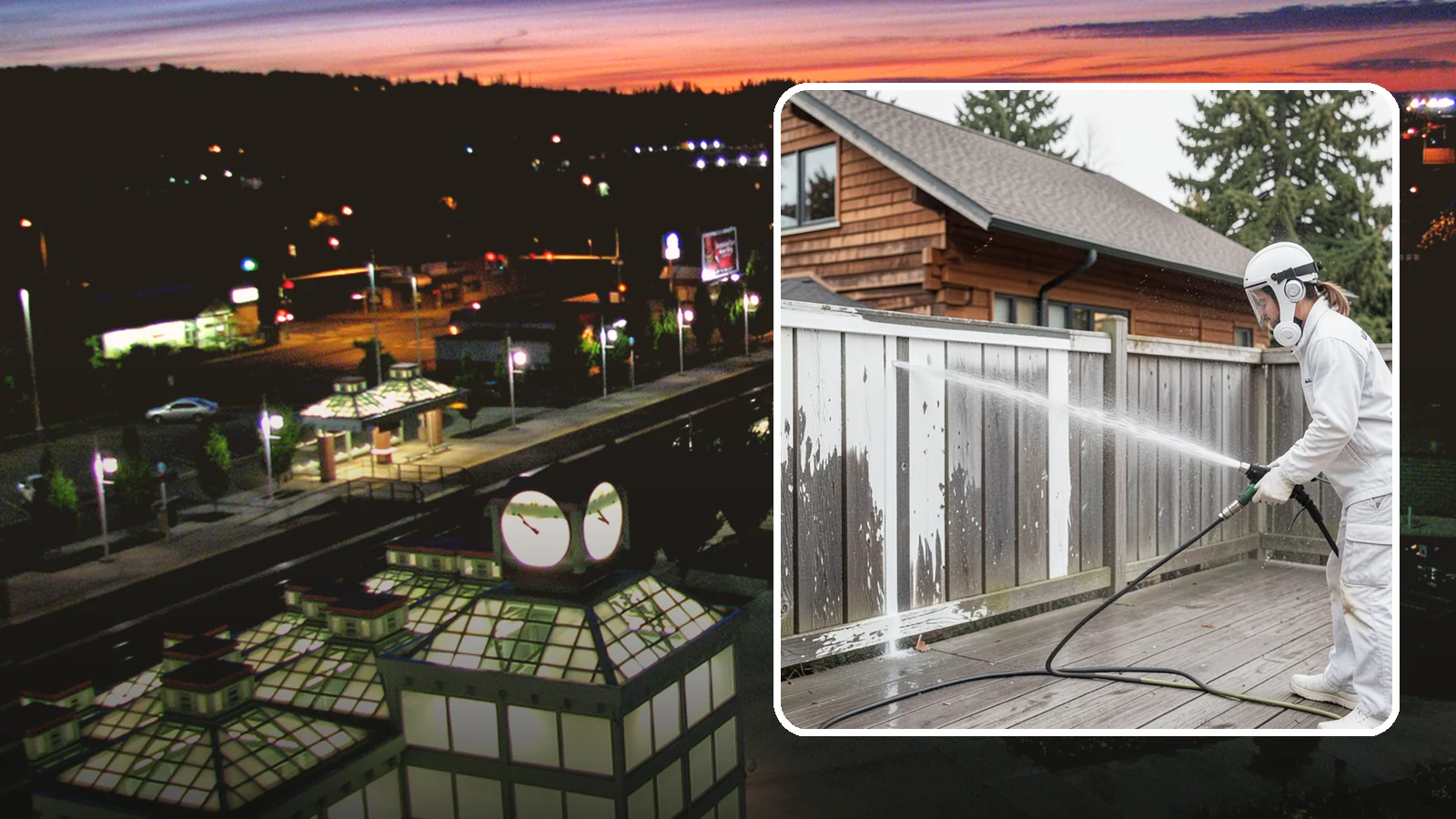 Fence Stain Stripping in Auburn, King County, WA - Stripping of failing, peeling fence stain so the wood is ready for a clean, even recoat.