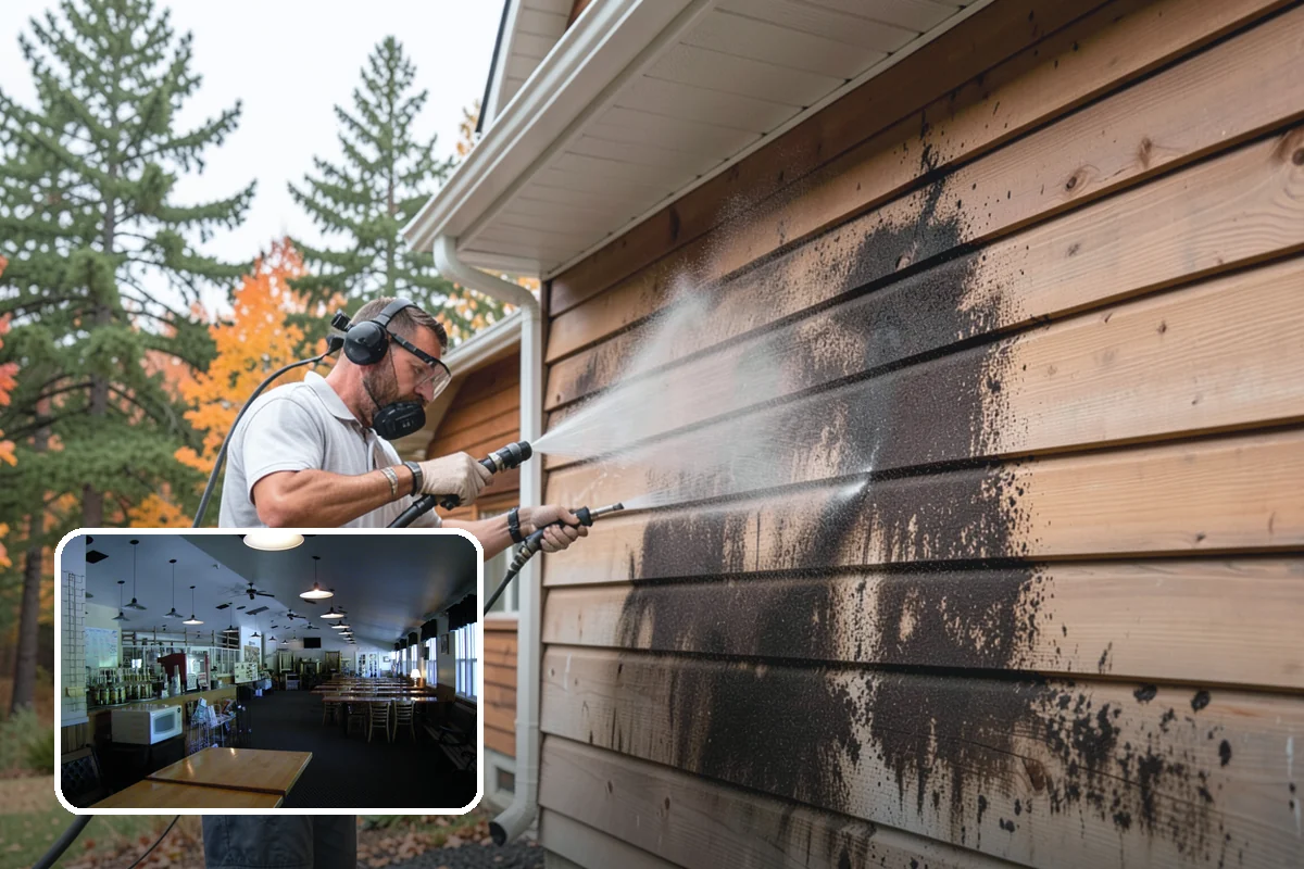 Fence Stain Stripping in Black Diamond, King County, WA - Removes peeling and blotchy old stain down to bare wood
