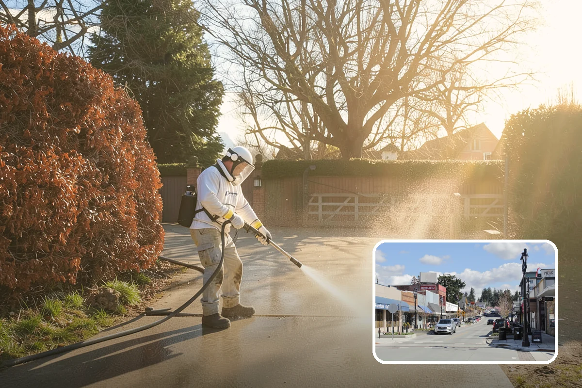 Fence Stain Stripping in Bothell, King County, WA - Removes peeling and blotchy old stain down to bare wood