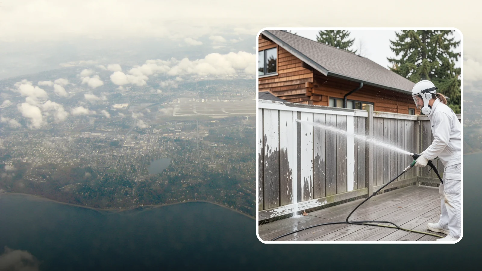 Fence Stain Stripping in Burien, King County, WA - Stripping of failing, peeling fence stain so the wood is ready for a clean, even recoat.