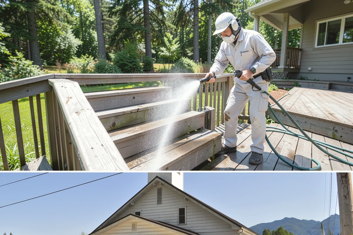 Fence Stain Stripping in Concrete, Skagit County, WA - Plan stripping for a dry summer window so the wood can fully dry before you apply new stain.