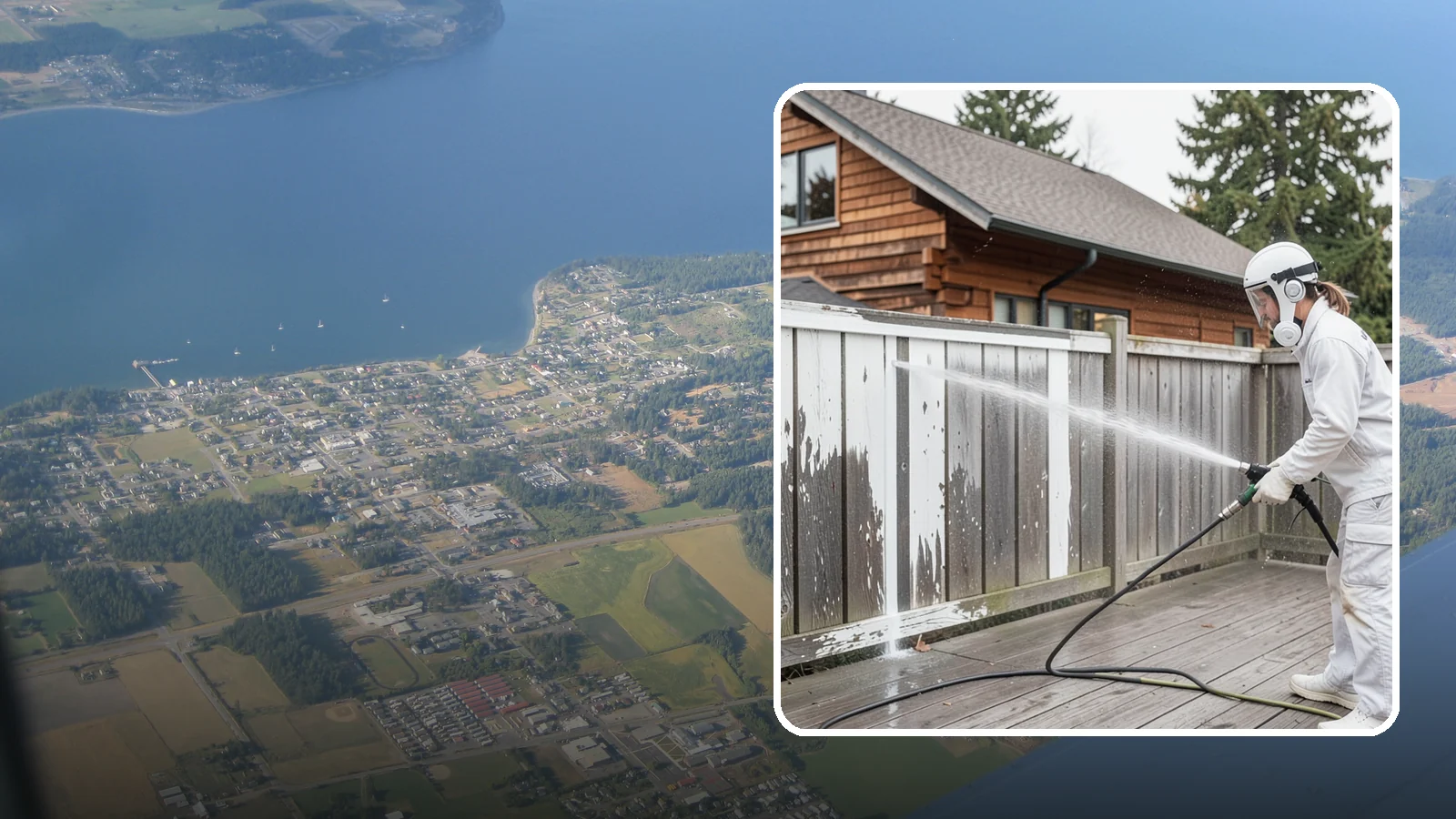 Fence Stain Stripping in Coupeville, Island County, WA - Stripping of failing, peeling fence stain so the wood is ready for a clean, even recoat.