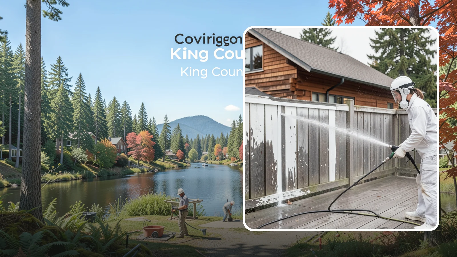 Fence Stain Stripping in Covington, King County, WA - Stripping of failing, peeling fence stain so the wood is ready for a clean, even recoat.