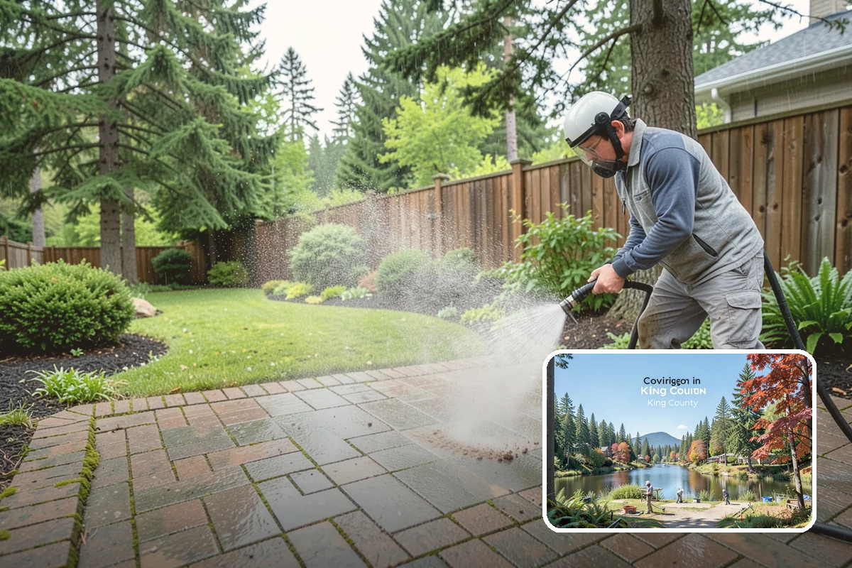 Fence Stain Stripping in Covington, King County, WA - Removes peeling and blotchy old stain down to bare wood