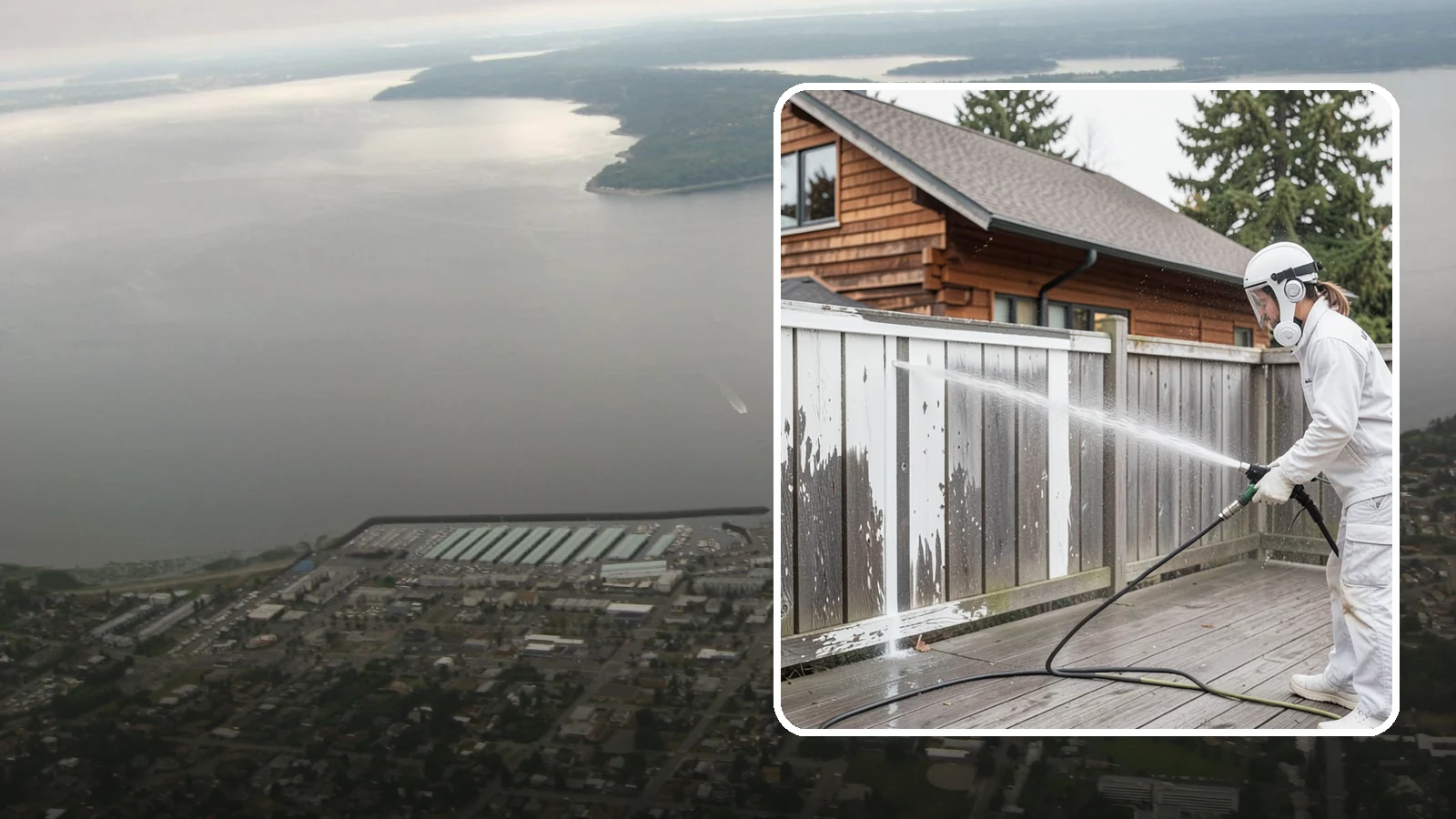 Fence Stain Stripping in Des Moines, King County, WA - Stripping of failing, peeling fence stain so the wood is ready for a clean, even recoat.