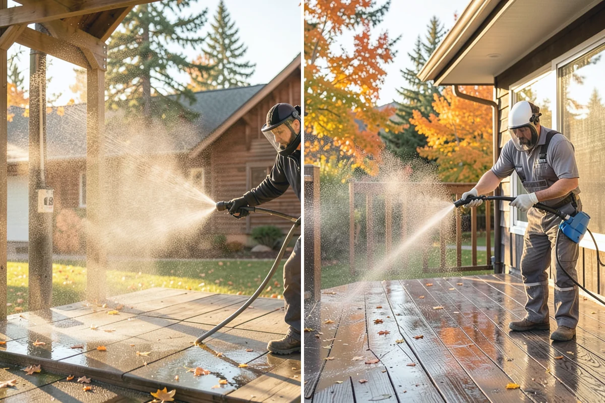 Fence Stain Stripping in Des Moines, King County, WA - Test the existing stain to choose the right stripper