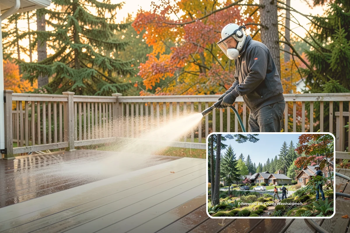 Fence Stain Stripping in Edgewood, Pierce County, WA - Removes peeling and blotchy old stain down to bare wood