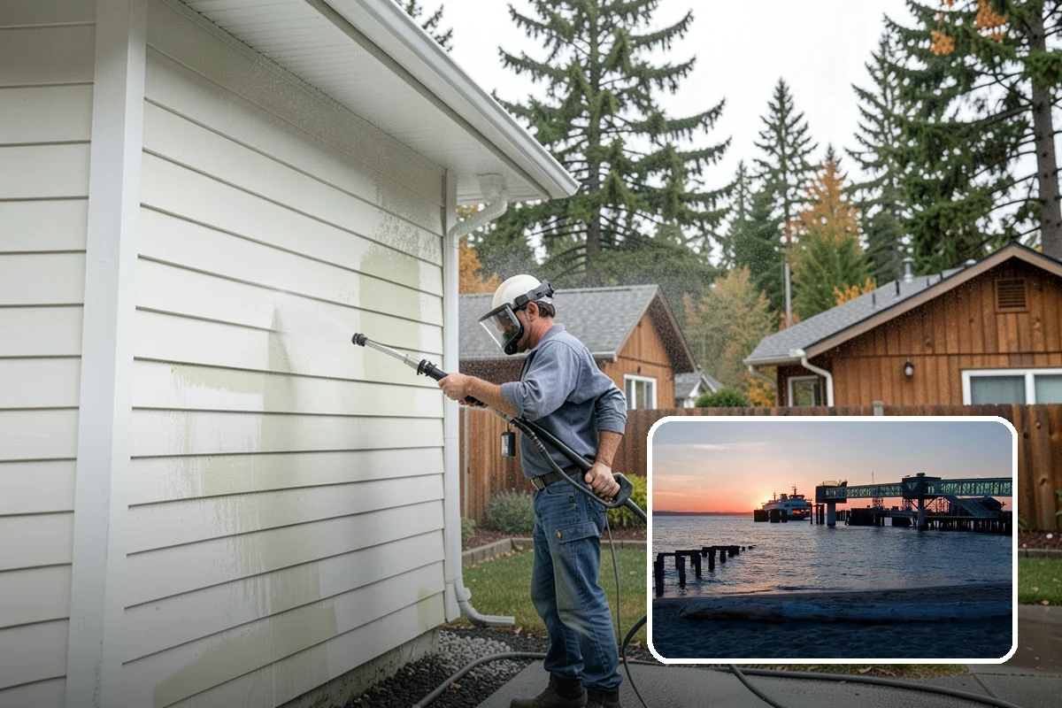 Fence Stain Stripping in Edmonds, Snohomish County, WA - Removes peeling and blotchy old stain down to bare wood