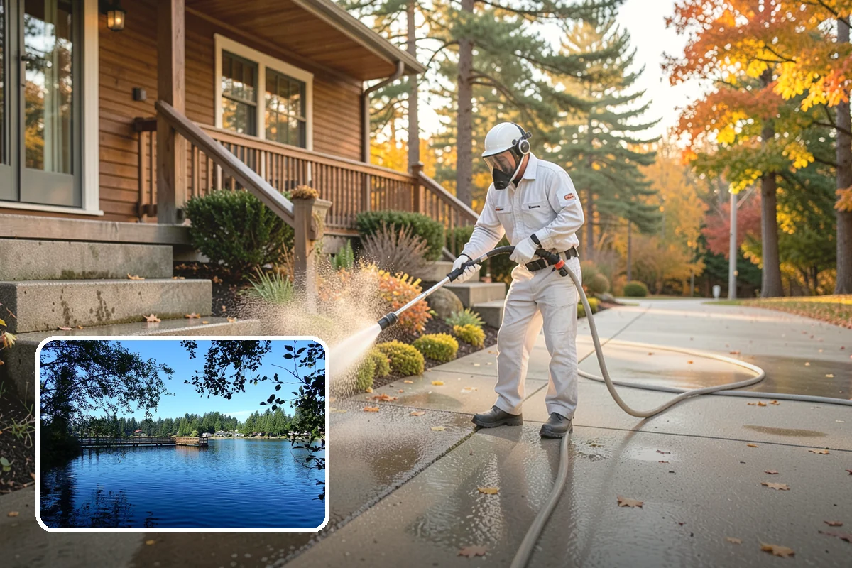 Fence Stain Stripping in Federal Way, King County, WA - Removes peeling and blotchy old stain down to bare wood