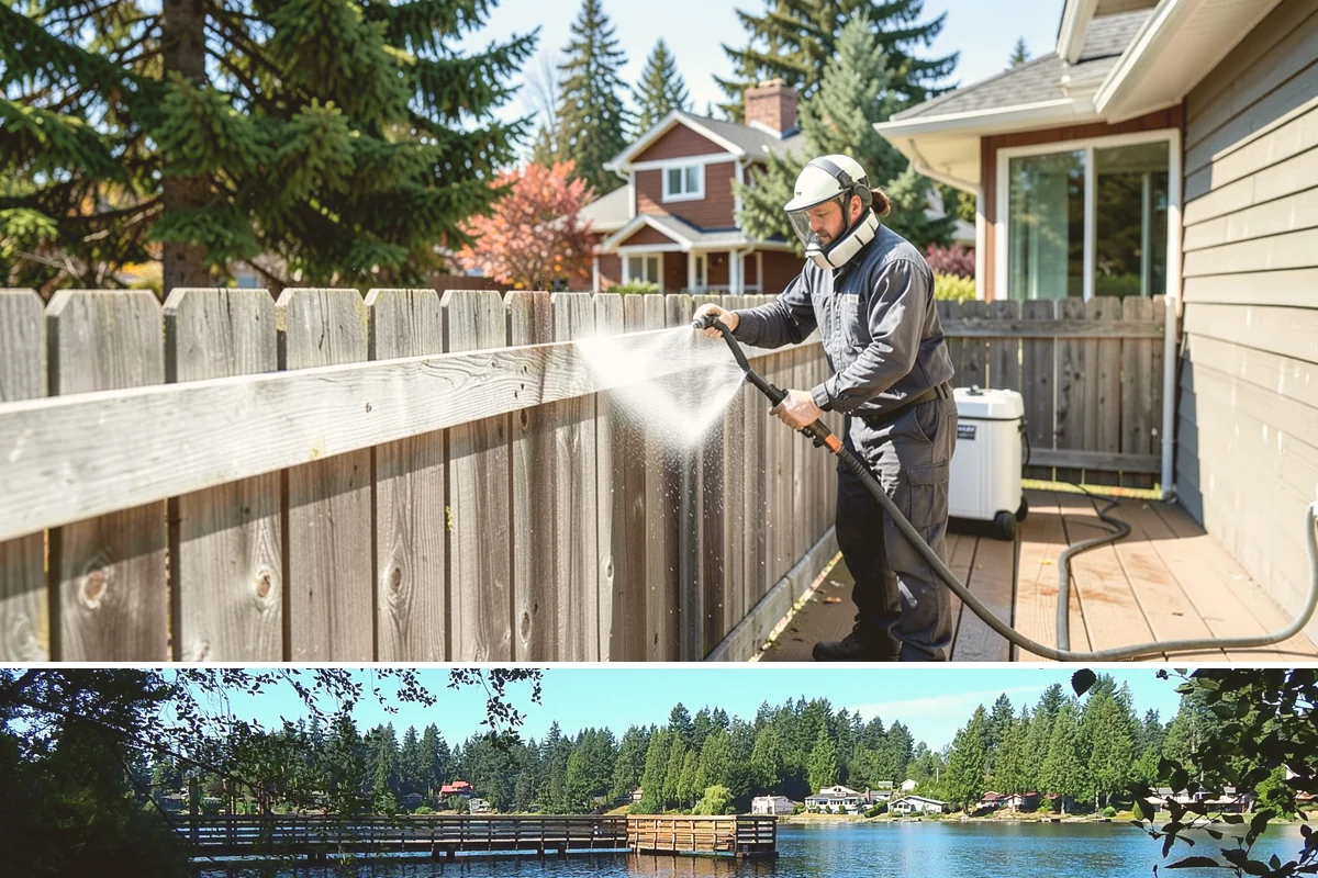 Fence Stain Stripping in Federal Way, King County, WA - Plan stripping for a dry summer window so the wood can fully dry before you apply new stain.