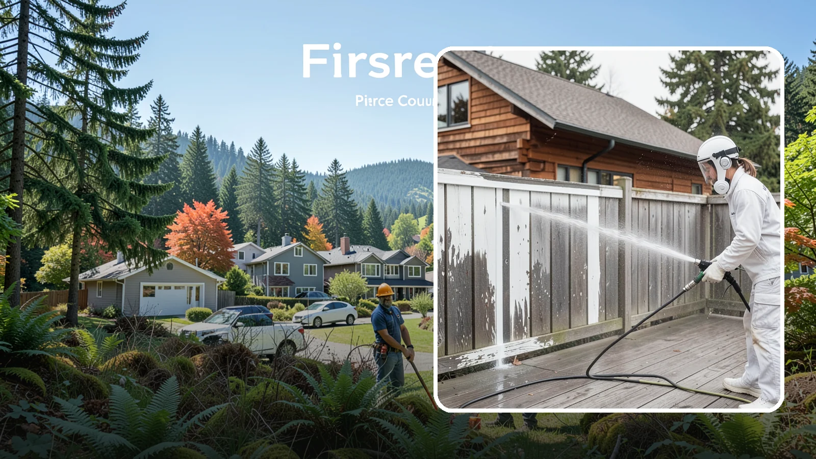Fence Stain Stripping in Fircrest, Pierce County, WA - Stripping of failing, peeling fence stain so the wood is ready for a clean, even recoat.