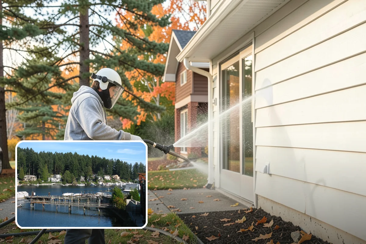 Fence Stain Stripping in Gig Harbor, Pierce County, WA - Removes peeling and blotchy old stain down to bare wood