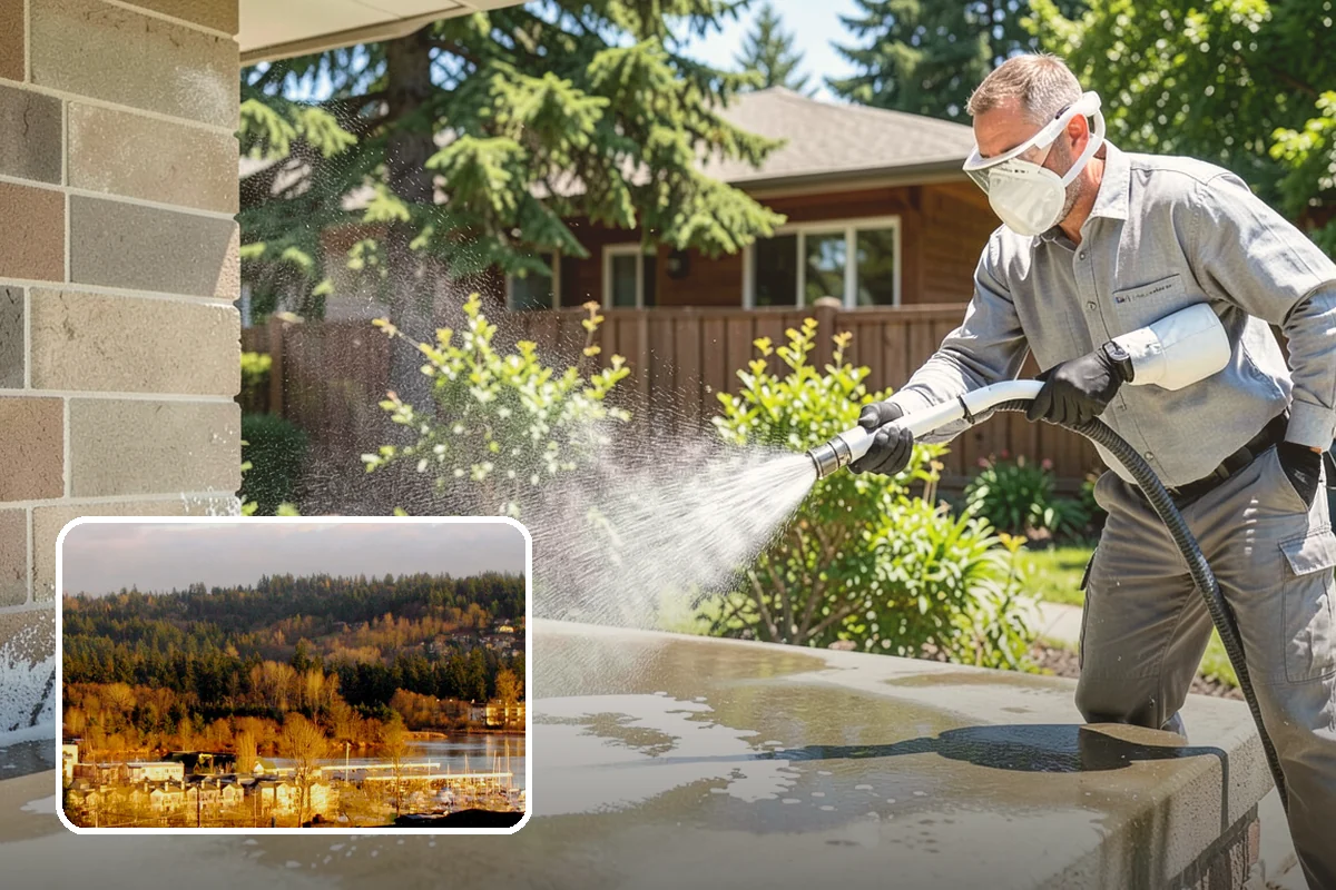 Fence Stain Stripping in Kenmore, King County, WA - Removes peeling and blotchy old stain down to bare wood