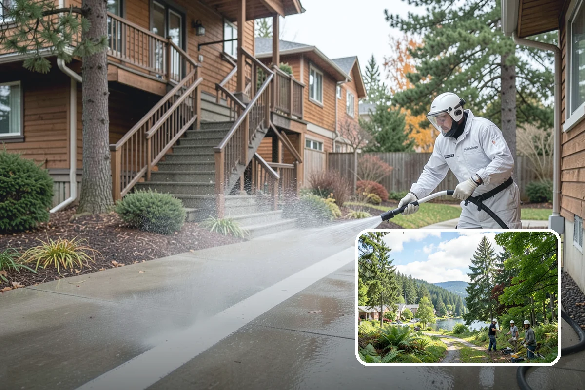 Fence Stain Stripping in Lake Forest Park, King County, WA - Removes peeling and blotchy old stain down to bare wood