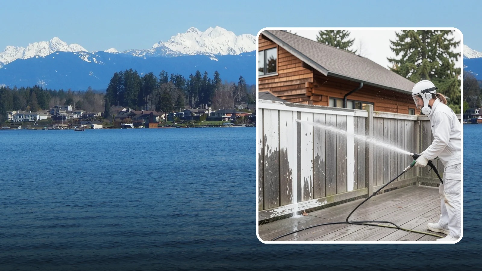 Fence Stain Stripping in Lake Stevens, Snohomish County, WA - Stripping of failing, peeling fence stain so the wood is ready for a clean, even recoat.