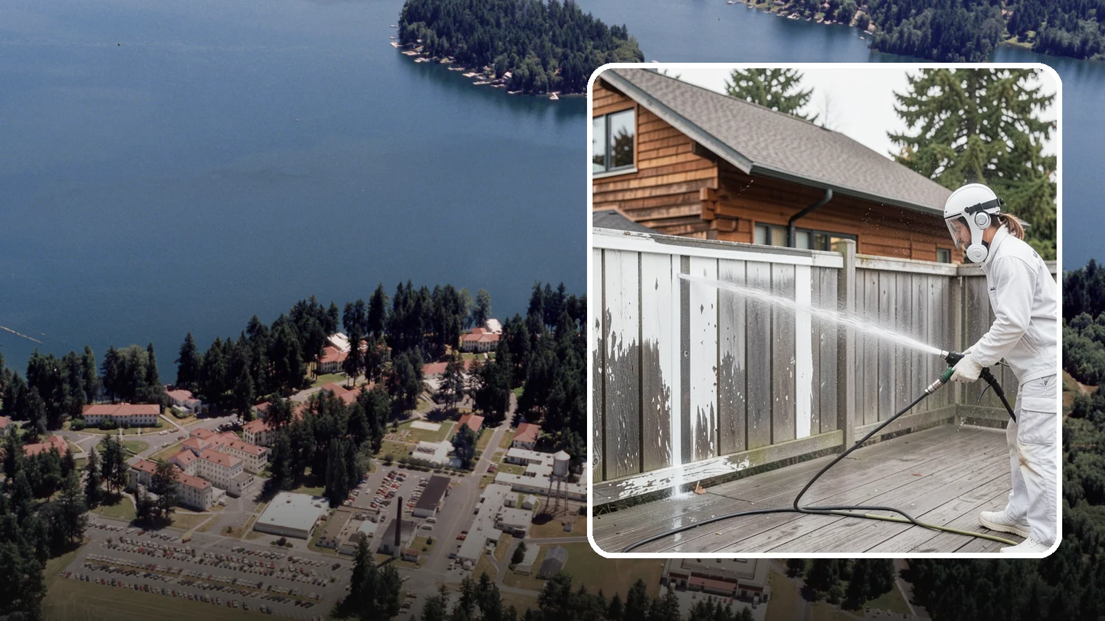 Fence Stain Stripping in Lakewood, Pierce County, WA - Stripping of failing, peeling fence stain so the wood is ready for a clean, even recoat.