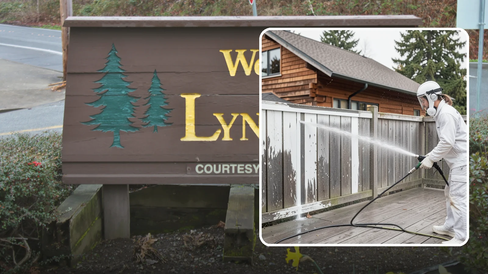 Fence Stain Stripping in Lynnwood, Snohomish County, WA - Stripping of failing, peeling fence stain so the wood is ready for a clean, even recoat.