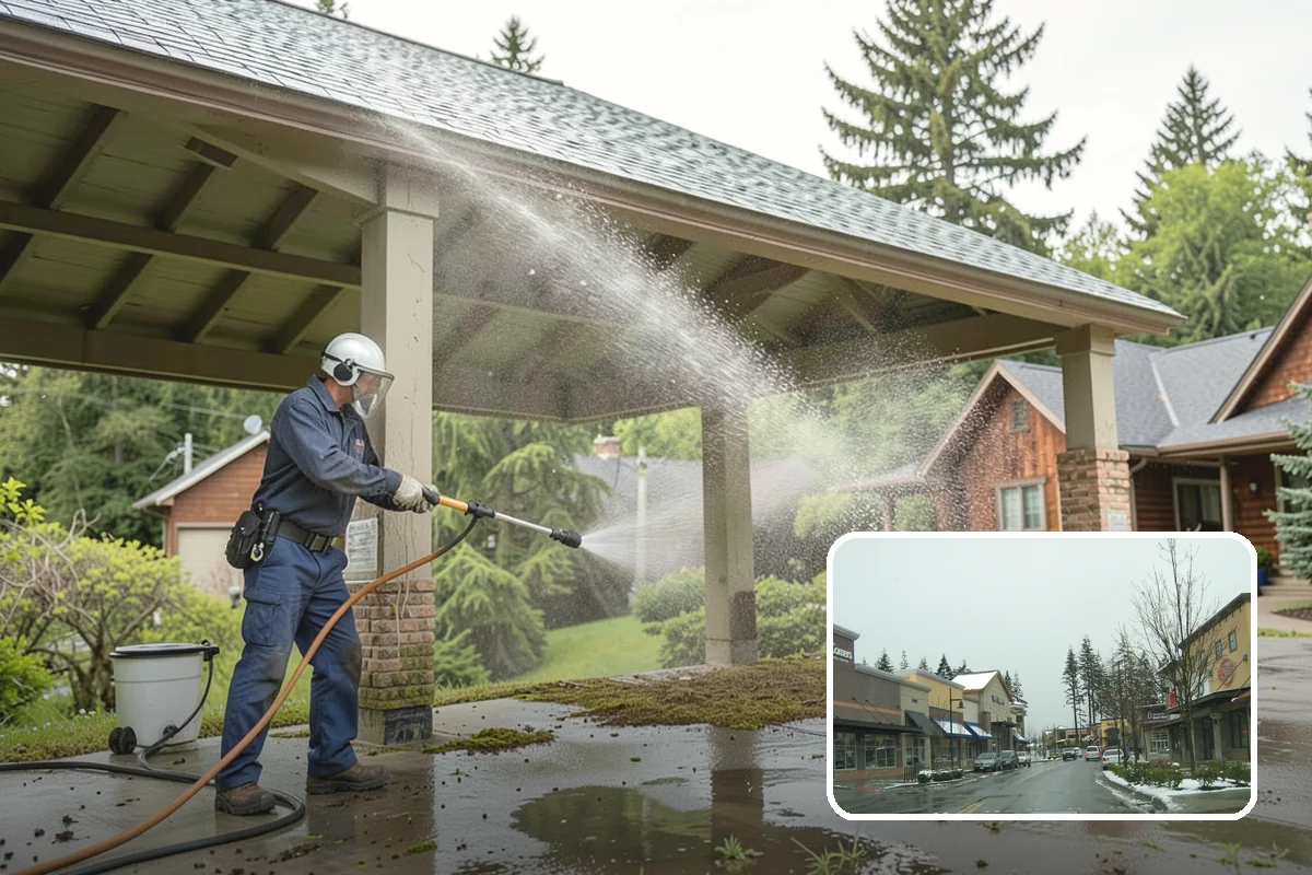 Fence Stain Stripping in Mill Creek, Snohomish County, WA - Removes peeling and blotchy old stain down to bare wood