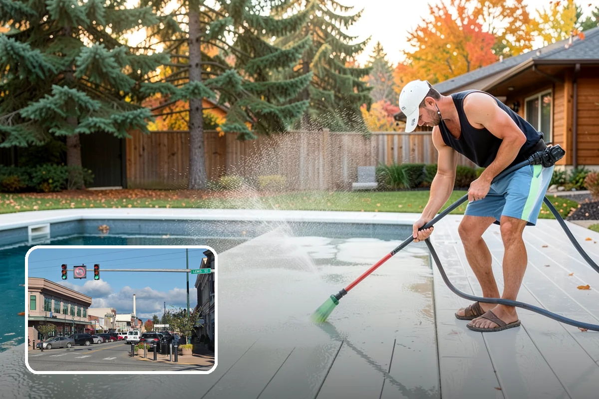 Fence Stain Stripping in Monroe, Snohomish County, WA - Removes peeling and blotchy old stain down to bare wood