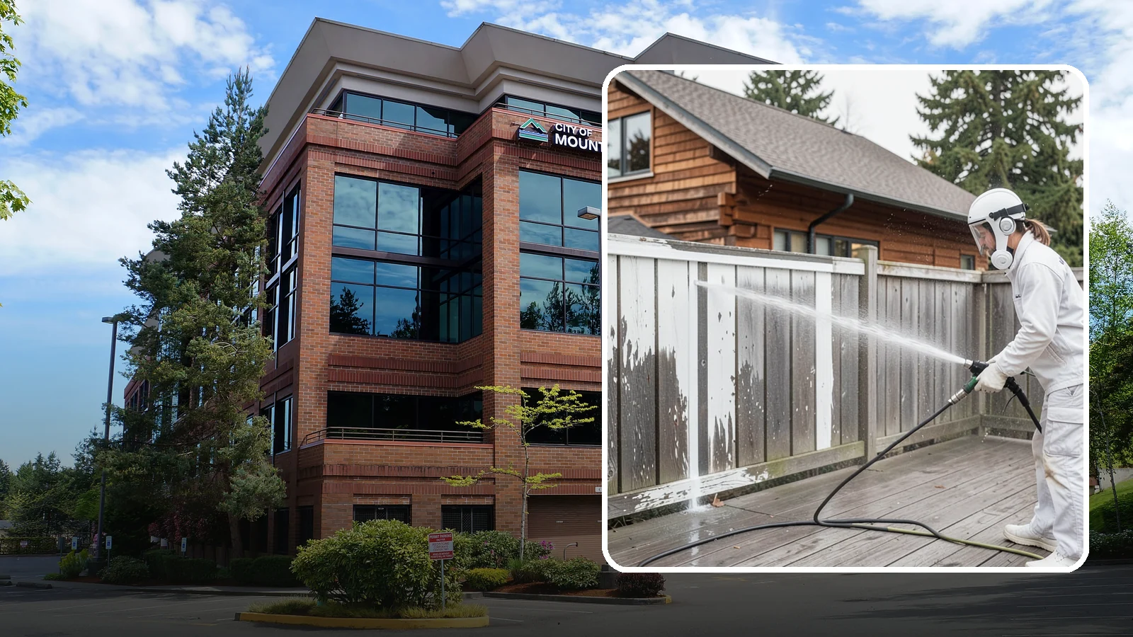 Fence Stain Stripping in Mountlake Terrace, Snohomish County, WA - Stripping of failing, peeling fence stain so the wood is ready for a clean, even recoat.