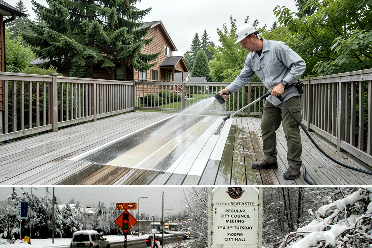 Fence Stain Stripping in Newcastle, King County, WA - Plan stripping for a dry summer window so the wood can fully dry before you apply new stain.
