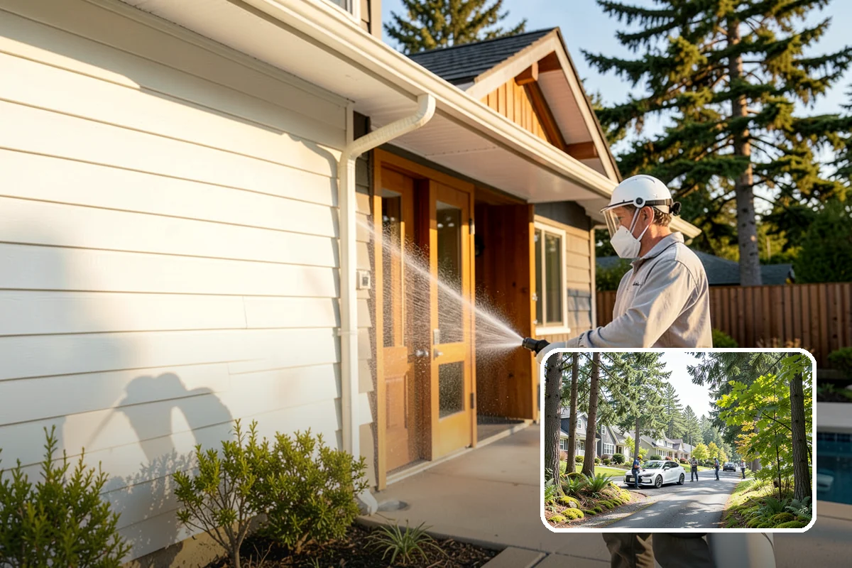Fence Stain Stripping in Normandy Park, King County, WA - Removes peeling and blotchy old stain down to bare wood