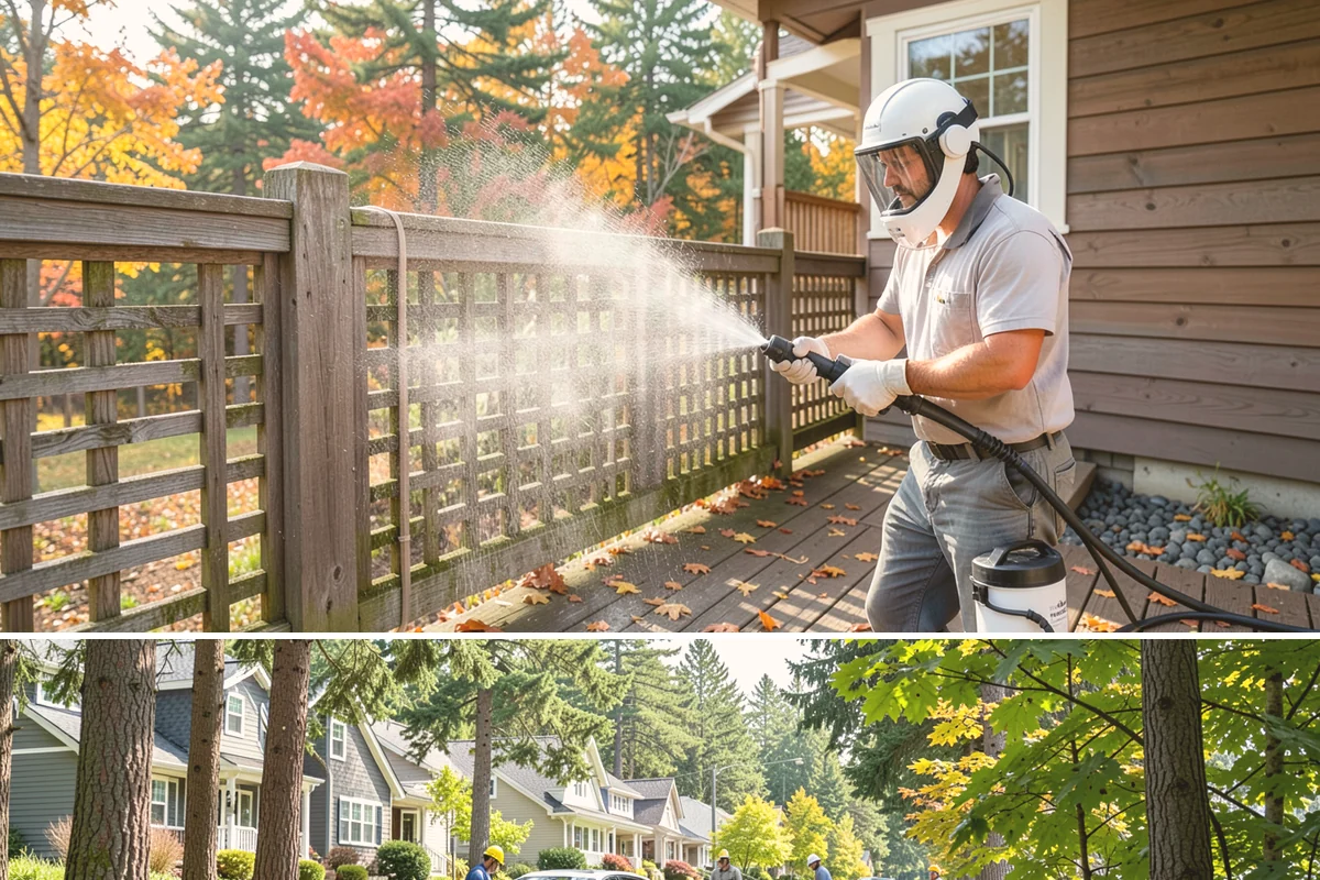 Fence Stain Stripping in Normandy Park, King County, WA - Plan stripping for a dry summer window so the wood can fully dry before you apply new stain.
