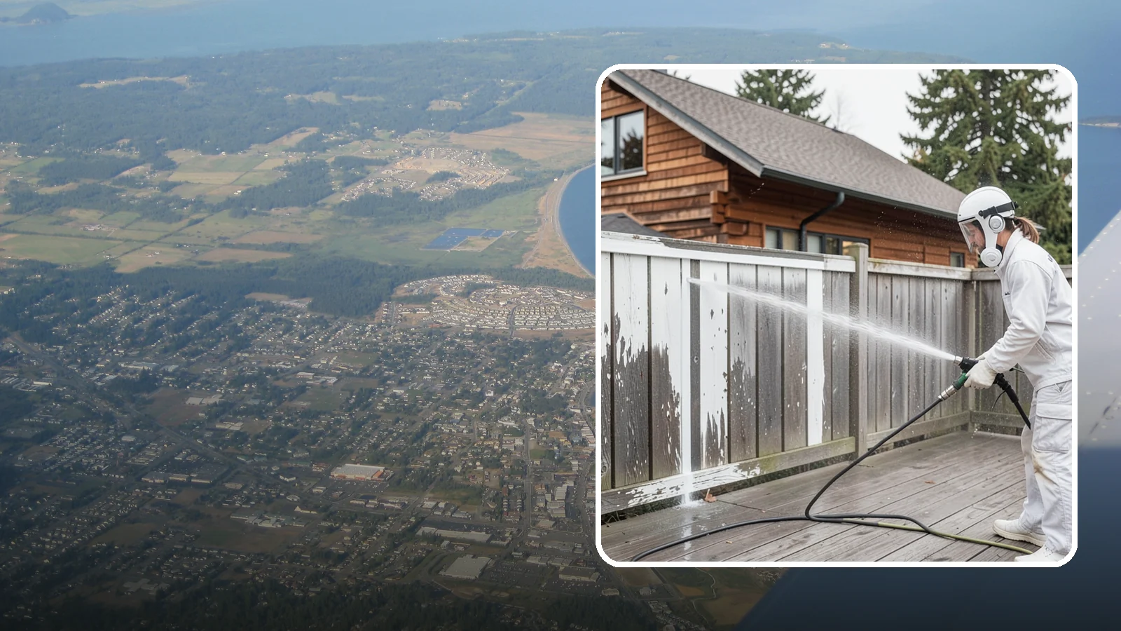 Fence Stain Stripping in Oak Harbor, Island County, WA - Stripping of failing, peeling fence stain so the wood is ready for a clean, even recoat.
