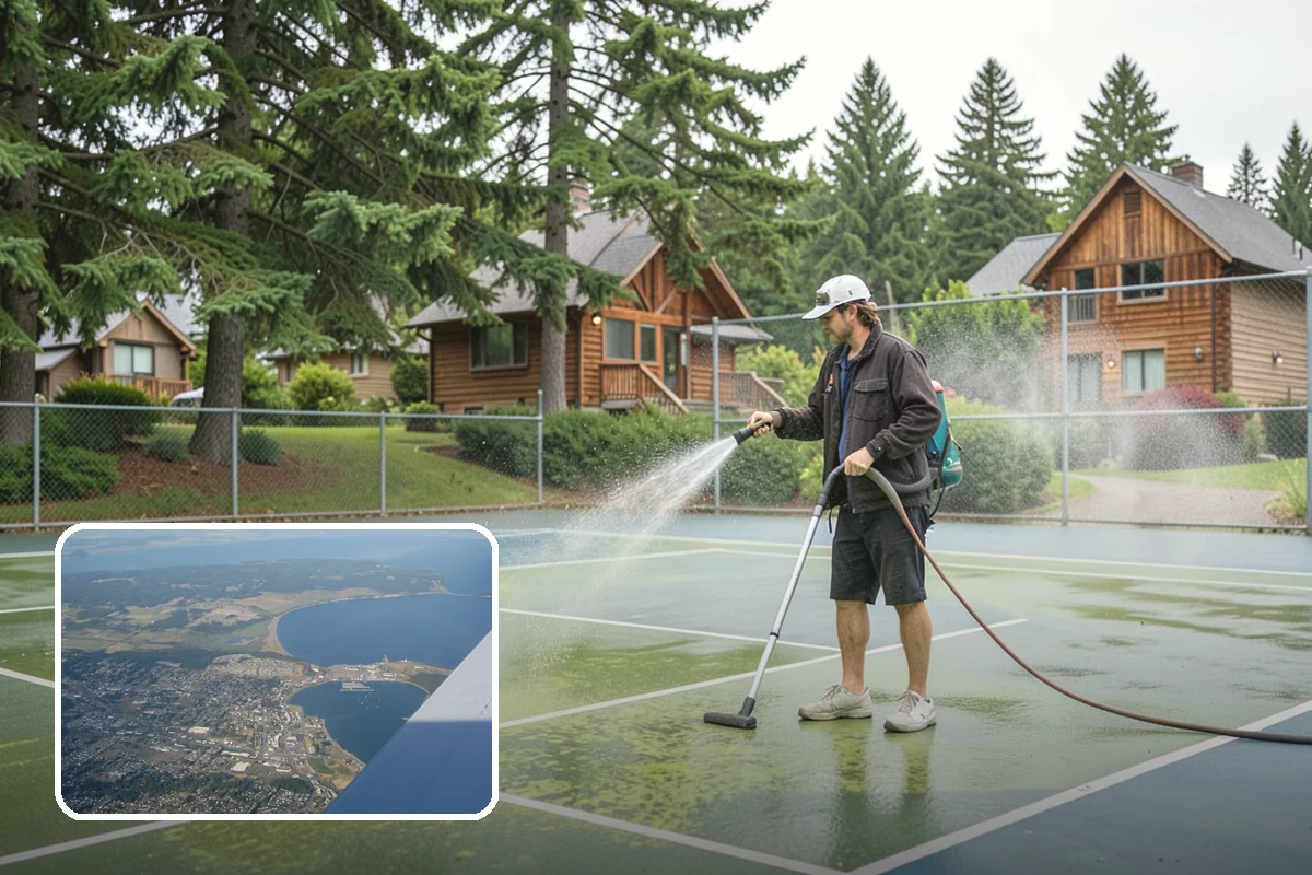 Fence Stain Stripping in Oak Harbor, Island County, WA - Removes peeling and blotchy old stain down to bare wood