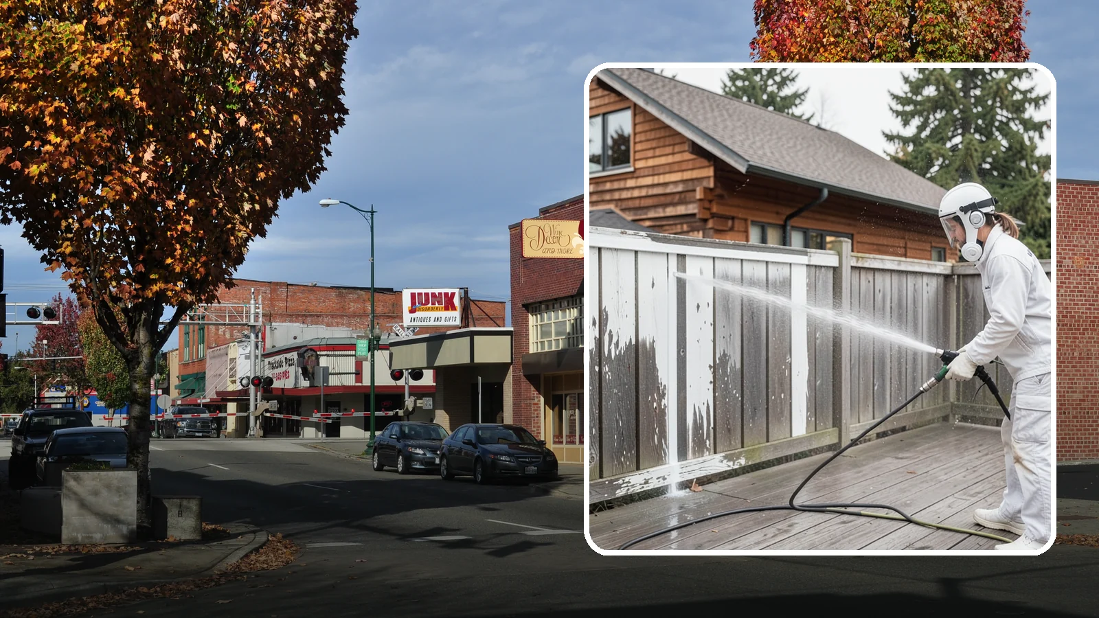 Fence Stain Stripping in Puyallup, Pierce County, WA - Stripping of failing, peeling fence stain so the wood is ready for a clean, even recoat.