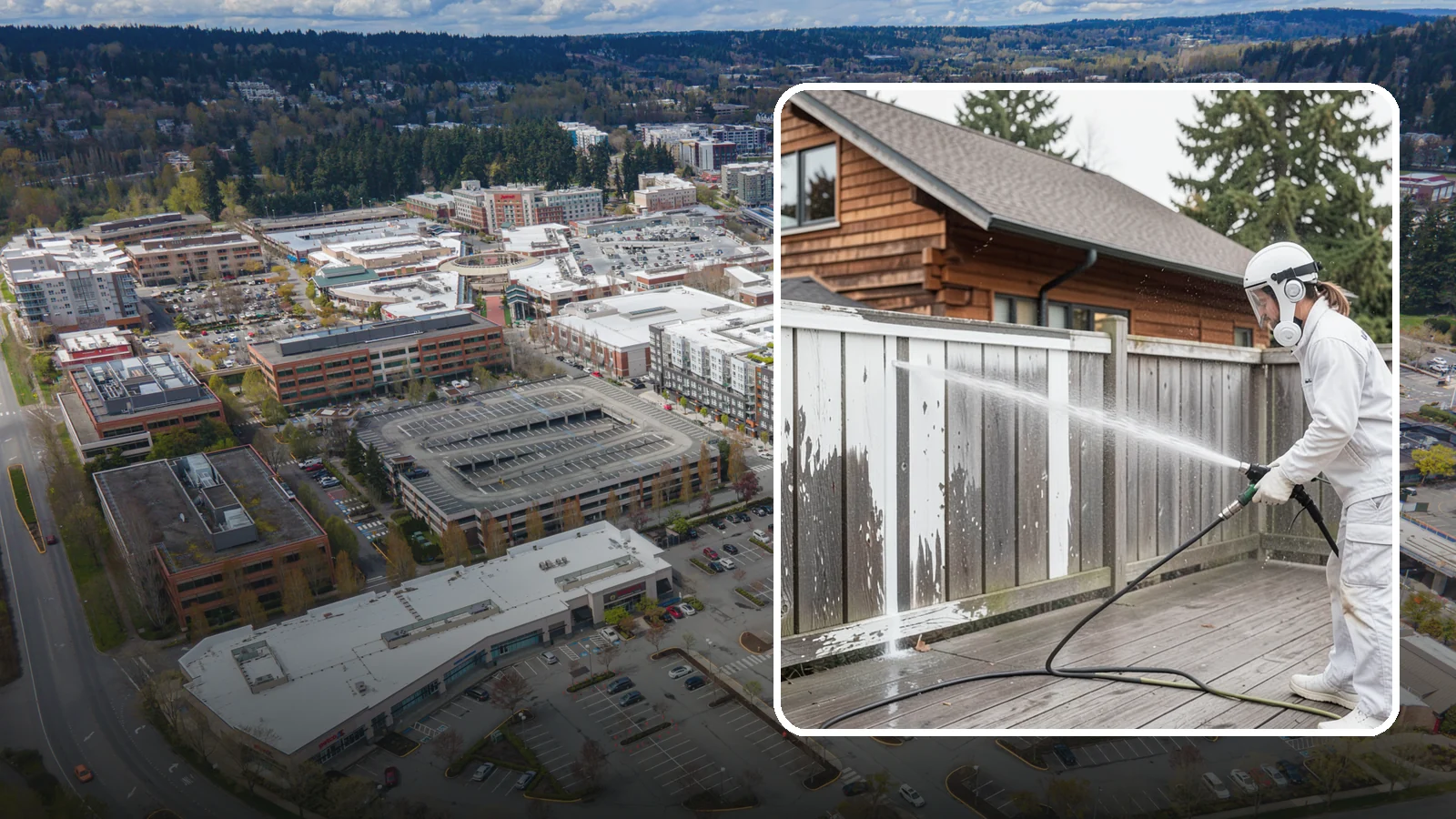 Fence Stain Stripping in Redmond, King County, WA - Stripping of failing, peeling fence stain so the wood is ready for a clean, even recoat.