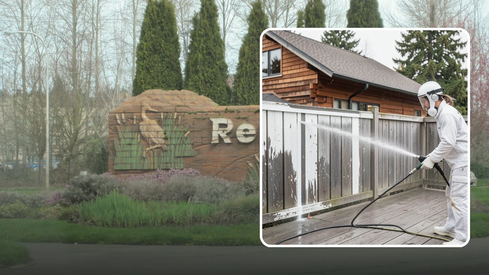 Fence Stain Stripping in Renton, King County, WA - Stripping of failing, peeling fence stain so the wood is ready for a clean, even recoat.