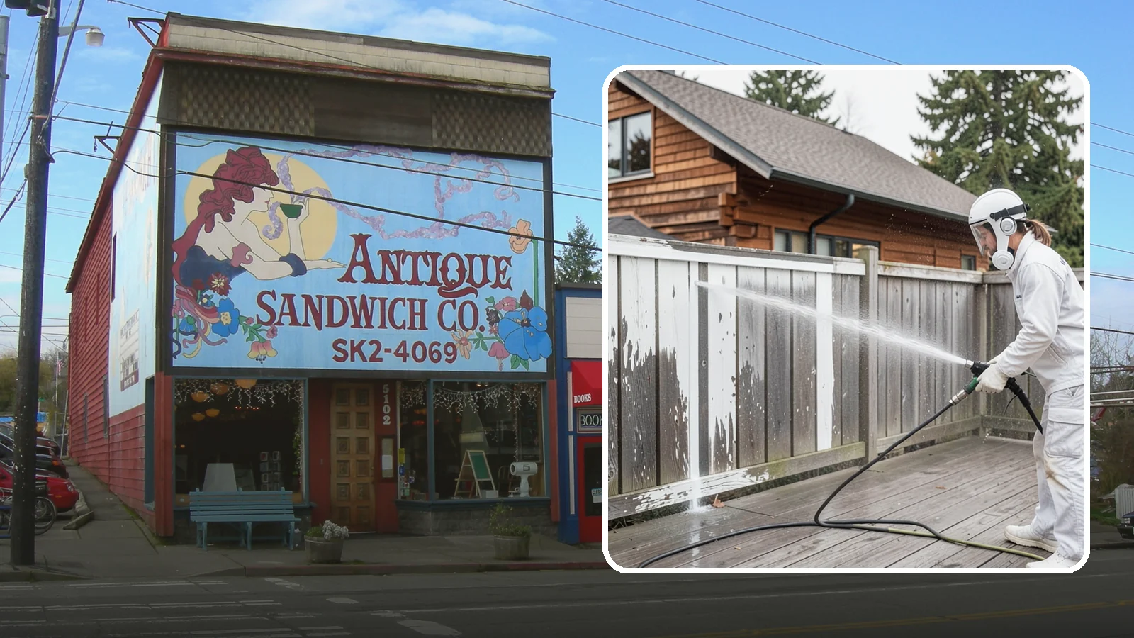 Fence Stain Stripping in Ruston, Pierce County, WA - Stripping of failing, peeling fence stain so the wood is ready for a clean, even recoat.