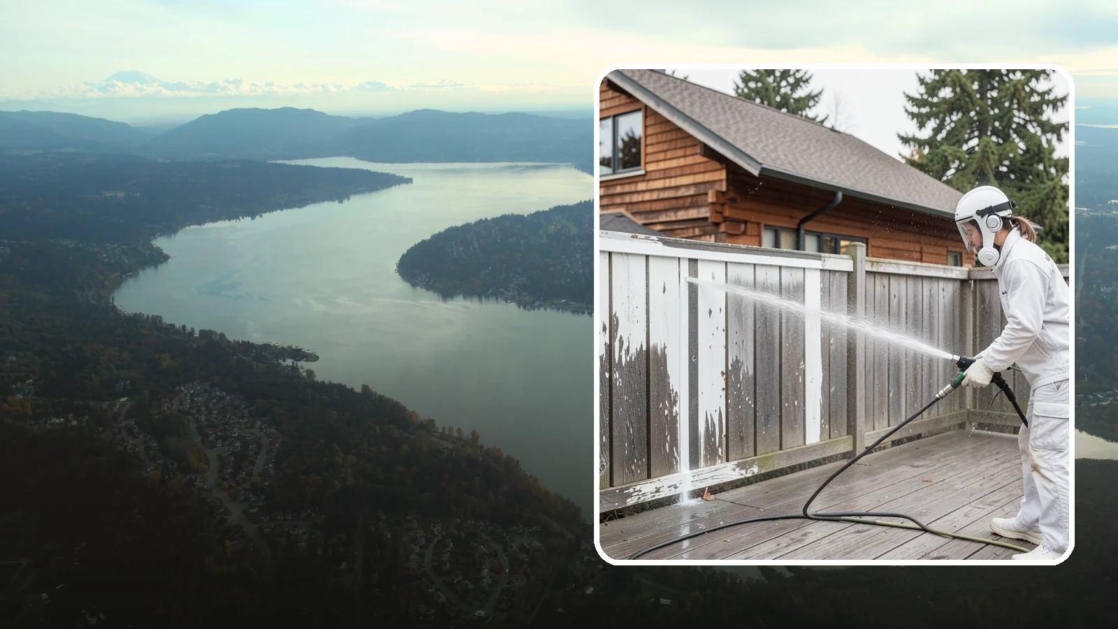 Fence Stain Stripping in Sammamish, King County, WA - Stripping of failing, peeling fence stain so the wood is ready for a clean, even recoat.