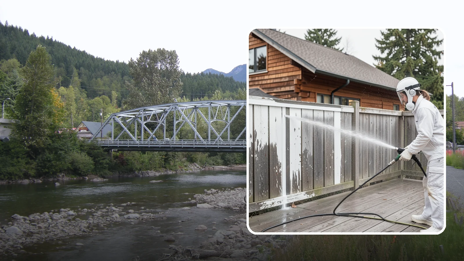 Fence Stain Stripping in Skykomish, King County, WA - Stripping of failing, peeling fence stain so the wood is ready for a clean, even recoat.