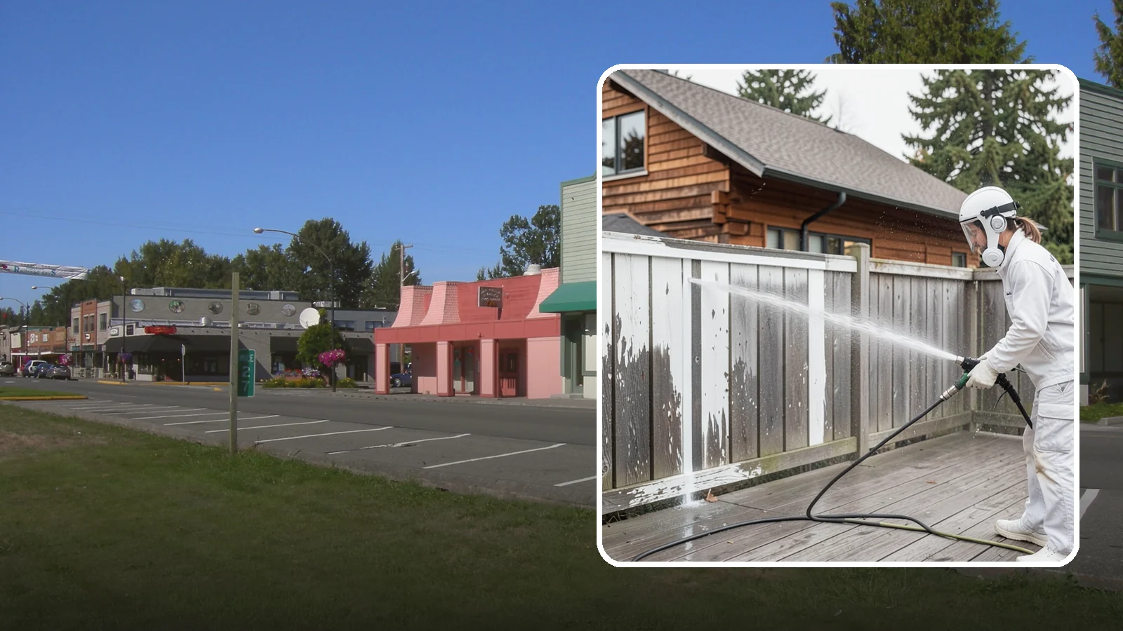Fence Stain Stripping in Snoqualmie, King County, WA - Stripping of failing, peeling fence stain so the wood is ready for a clean, even recoat.