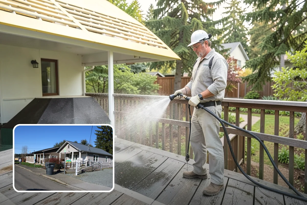Fence Stain Stripping in South Prairie, Pierce County, WA - Removes peeling and blotchy old stain down to bare wood