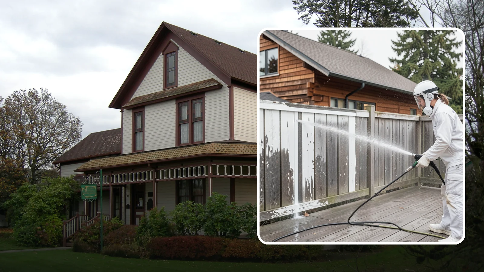 Fence Stain Stripping in Sumner, Pierce County, WA - Stripping of failing, peeling fence stain so the wood is ready for a clean, even recoat.