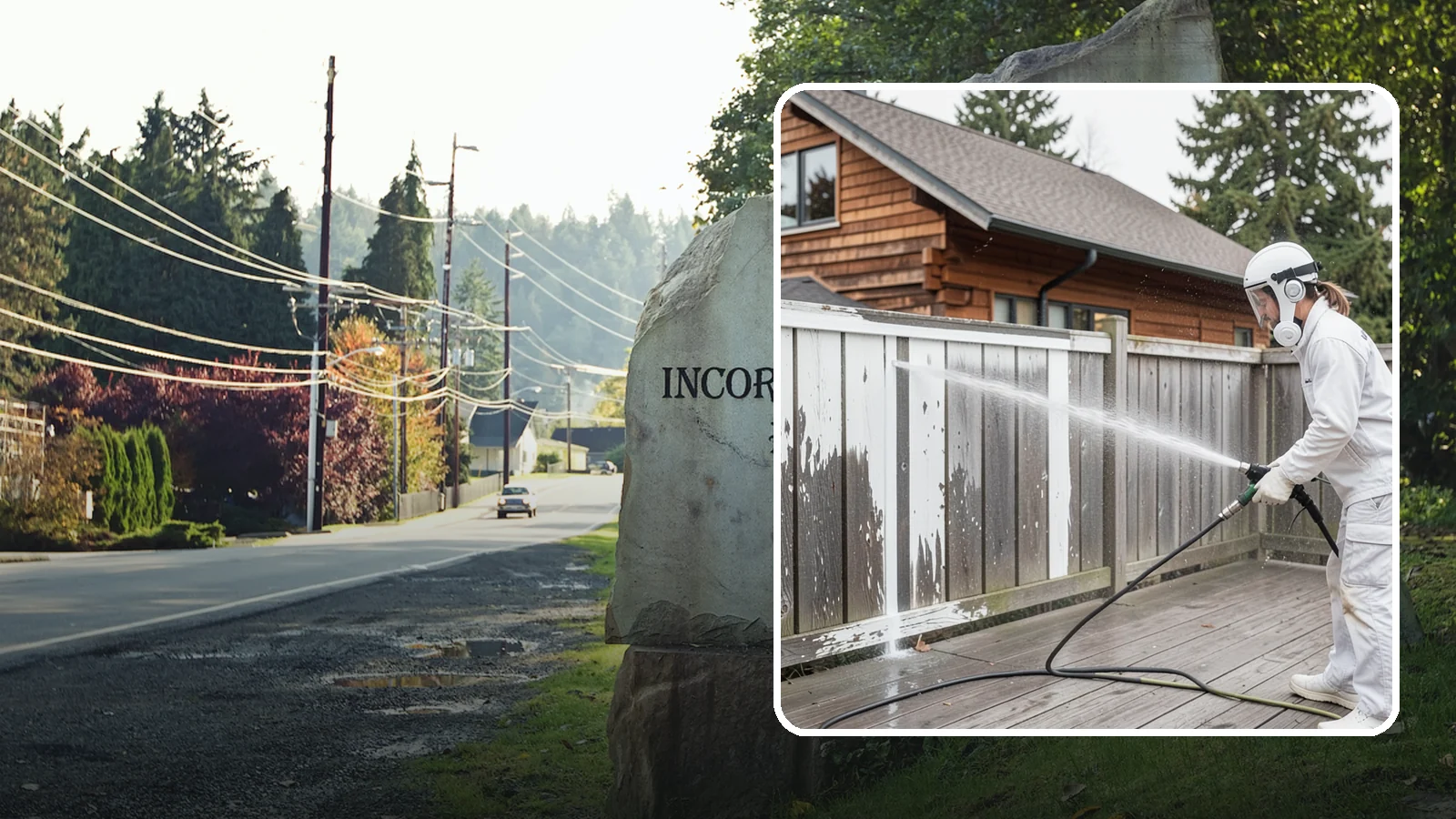 Fence Stain Stripping in Wilkeson, Pierce County, WA - Stripping of failing, peeling fence stain so the wood is ready for a clean, even recoat.