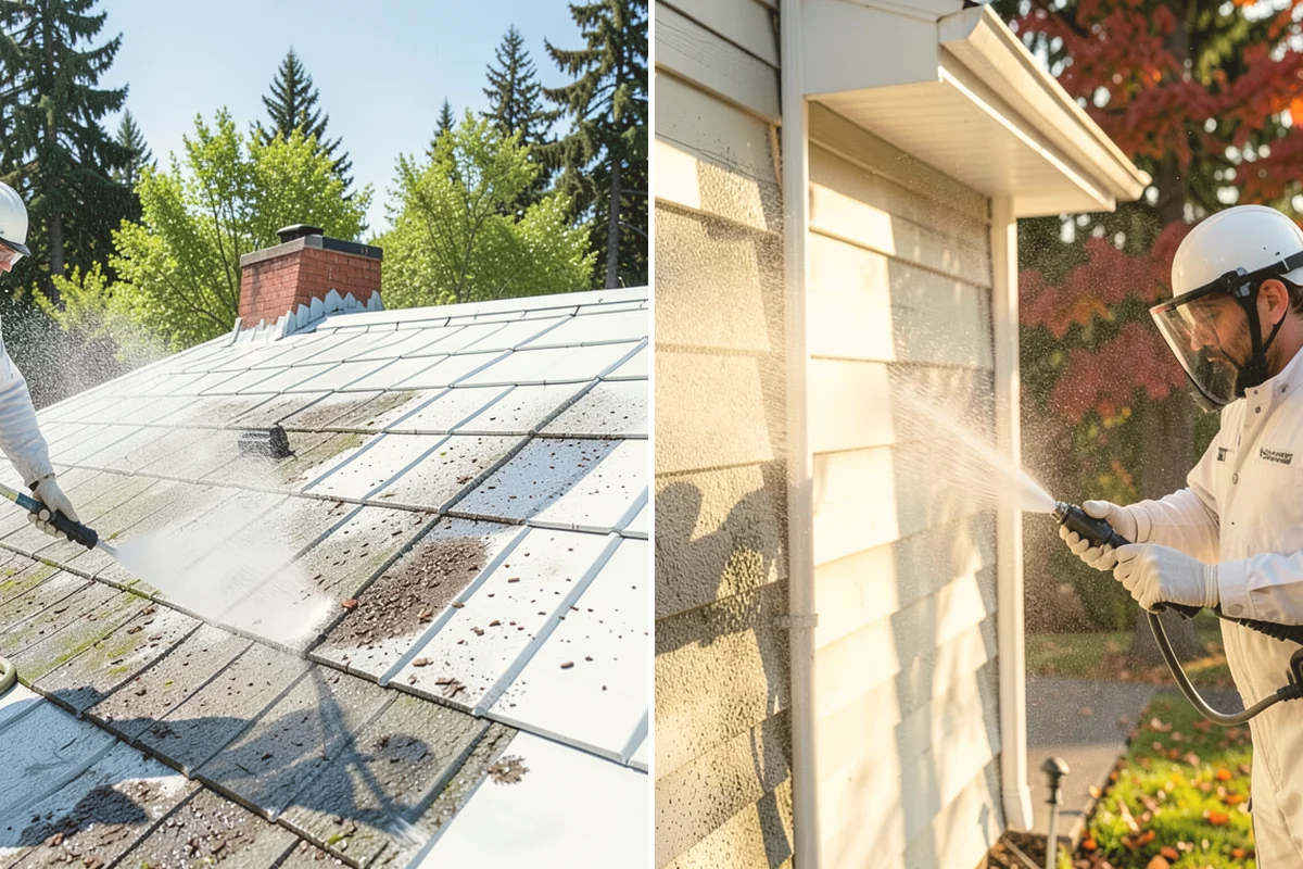 Fence Staining in Algona, King County, WA - Clean the fence and strip any failing prior coating