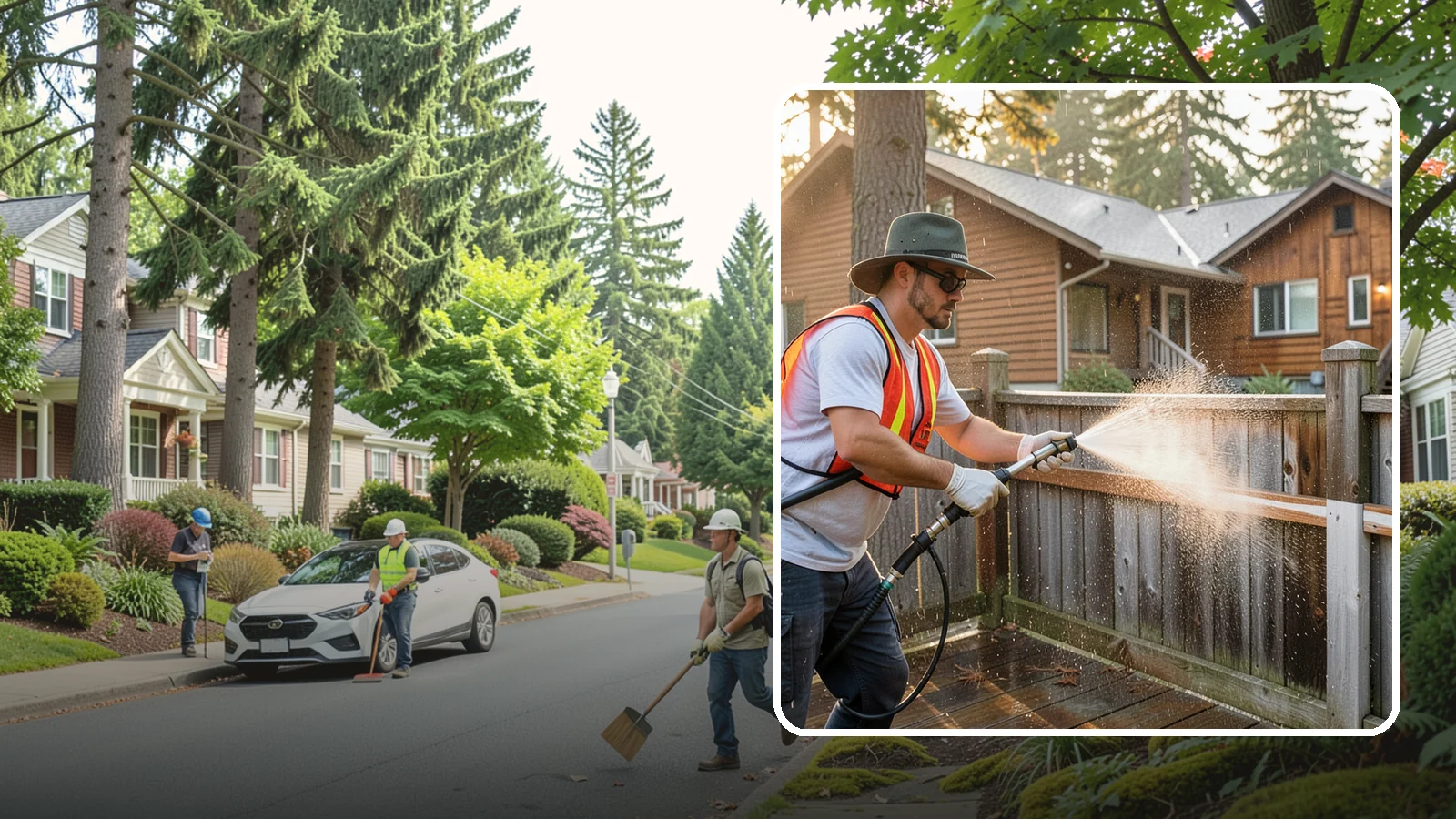 Fence Staining in Beaux Arts Village, King County, WA - Pigmented fence staining that revives faded wood while adding lasting UV and moisture defense to every panel.